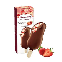 哈根达斯草莓口味 脆皮冰淇淋 69g 国美甄选
