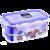 茶花塑料保鲜盒微波炉饭盒冰箱密封食品带欢乐扣收纳盒 六件套