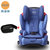 SIDM/斯迪姆汽车儿童安全座椅德国设计9月-12岁变形金刚升级版可配ISOFIX接口三大升级宽体五点式座椅可加前置护体(深蓝色+isofix接口)