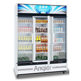 安淇尔(anqier)LC-1600 1.6米家用立式冷藏展示柜商用厨房饮料水果冰箱保鲜柜小冰柜冷柜 三拉门(LC-1600(长1.6米))