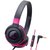 铁三角ATH-S100iS 头戴式手机语音线控耳机(粉色)