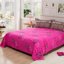 晶丽莱全棉斜纹印花床单 纯棉被单 单双人加大床罩 床上用品(豹纹凯特 200cmx230cm)
