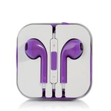 宏硕伟（HSW）多彩苹果耳机 iphone4/4s 5 5C iphone6 ipad带线控话筒入耳式耳机(紫色)