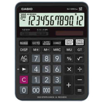 卡西欧(CASIO) DJ-120D PLUS 300步回查计算器 12位数字显示 (计价单位台)