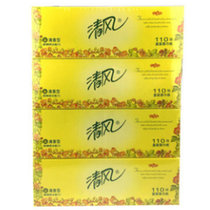 清风(APP) B343-1 抽纸 餐巾纸 面巾纸1提4盒110抽