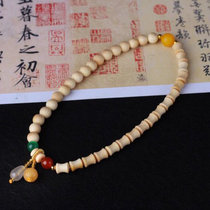 金丝竹0.8cm圆珠+竹节珠手串搭配各种精美配饰、夏季新款、鱼子纹