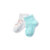 巴拉巴拉儿童袜子 宝宝棉袜秋季薄款男童透气柔软中筒袜两双装女(80cm（两双装）12*10 灰蓝色调)