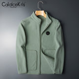 CaldiceKris （中国CK）女款抓绒加厚立领卫衣CK-F62017-2(绿色 XXXL)