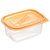 709ml 50套长方形一次性餐盒饭盒打包快餐盒保鲜盒水果千层蛋糕盒(桔色)