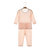 婴皇圣堡婴儿夏季空调服秋款超柔条纹单面长袖肩钮套0-3岁宝宝男女内衣套装(90cm 粉色)