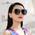 海伦凯勒几何框型时尚墨镜女防晒太阳眼镜 H2115H06全色灰紫+亮黑框 国美超市甄选
