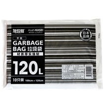 旭包鲜点断式平口垃圾袋套装家用日本品牌加厚厨房垃圾清洁塑料袋60L15支装*2包