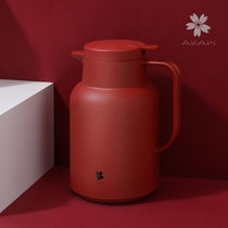 日本AKAW大容量玻璃内胆保温壶家用保暖壶热水瓶暖开水瓶壶保温瓶(炽焰红)