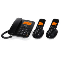 TCL D50 一拖二 2.4G数字无绳电话机(黑色)