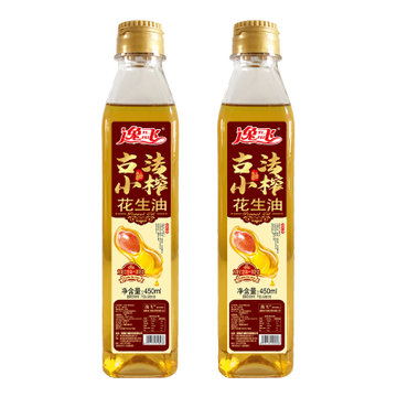 【2瓶装】【逸飞】古法小榨花生油450mL*2瓶纯正花生油植物油食用油
