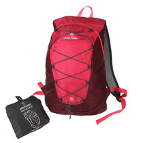 MASCOMMA休闲旅行双肩背包轻便可折叠收纳包旅游背包便携包BS00203(双色红)