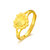 阿玛莎爱心戒指s925银镀金戒指女款(金色)