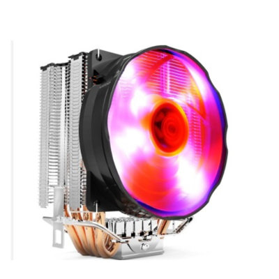 超频三（PCCOOLER）黄海豪华+ 智能温控 全平台CPU散热器（4条纯铜热管/LED智能静音风扇