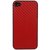 万信达（WXD）IPH4030901WD iPhone4席纹皮贴手机壳（红色）