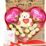 免运费进口费列罗德芙巧克力礼盒装送女朋友心形生日礼物费列罗巧克力零食礼盒