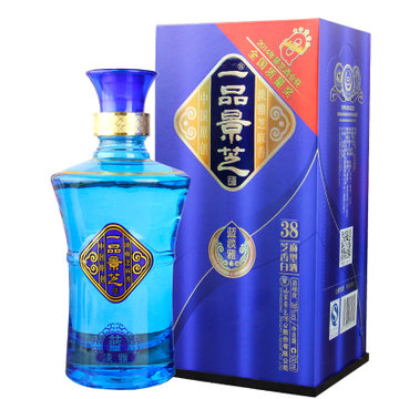 38度一品景芝蓝淡雅芝麻香型白酒盒装500ml