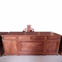 红木家具2.2米红木书桌实木办公桌两件套大班台老板桌刺猬紫檀木