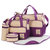 苏克斯新款多功能大容量妈咪包五件套收纳包收纳袋(紫色)