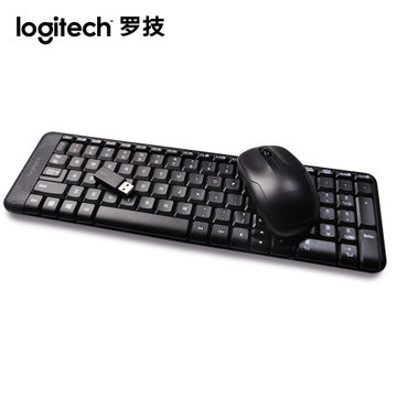 Logitech/罗技 MK220 无线鼠标键盘套装 电脑笔记本键鼠套装 紧凑型(黑色 MK220键鼠套装)