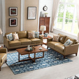 洛美蒂 真皮沙发头层牛皮客厅家具小户型美式皮艺沙发组合三人位 沙发组合(单人)