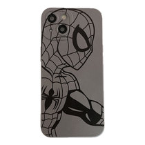 电镀漫威蜘蛛侠适用于苹果13pro手机壳11钢铁侠iPhone12软壳7/8P全包XR保护套X/XS(蜘蛛侠 苹果11)