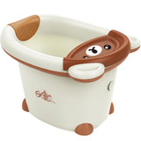 日康婴儿浴桶洗澡盆0-6岁米色小熊RK-X1001-3 国美超市甄选