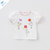 davebella戴维贝拉2018夏季新款女童T恤宝宝印花短袖上衣DBA6591(7Y 白)