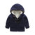 贝壳元素宝宝扣子大衣 冬装韩新款童装男童装儿童加绒加厚外套wt5212(140 深蓝色)