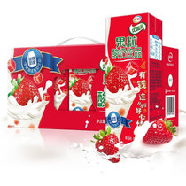 伊利康美包优酸乳果粒酸奶饮品草莓味245g*12(对公)