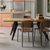 北欧实木家用小户型现代简约方形餐桌椅组 合伸缩吃饭桌子轻奢(橡木黑色腿140x80x75)