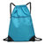 定制束口袋抽绳双肩包简易背包拉绳包运动包防水轻便户外健身包(湖蓝色)