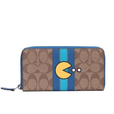COACH 蔻驰 贪吃豆系列 时尚长款女士钱包 56718(蓝色) COACH 蔻驰 贪吃豆系列 时尚长款女士钱包 56718(蓝色)