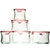 怡万家iwaki耐热玻璃 进口微波超轻保鲜盒五件套嫩粉红 C-PRN-P25D