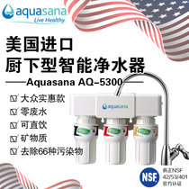 美国进口阿克萨纳aquasana AQ-5300净水器家用直饮过滤器厨房自来水净水机(白色 大众款)