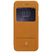 倍思Iphone6s手机壳4.7英寸 6/6S手机壳翻盖皮套保护套 棕色