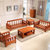王者佳人 实木沙发 组合沙发 中式客厅家具 布艺沙发 HSBJ-9816(柚木色)