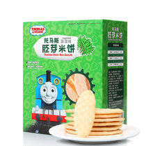 小火车 托马斯&朋友 儿童零食宝宝磨牙棒饼干不添加糖和盐 小麦胚芽米饼60g12袋(蔬菜味)