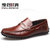 斐朗纳新款商务休闲绅士男士皮鞋休闲鞋英伦男鞋子K808(酒红色 42)
