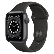 Apple Watch Series 6智能手表 GPS款 40毫米 深空灰色铝金属表壳 黑色运动型表带 MG133CH/A