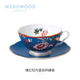 WEDGWOOD玮致活进口骨瓷茶具欧式咖啡杯碟嫣红牡丹一杯一碟(蓝色 默认)
