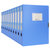 天色 加厚大容量档案盒 文件盒 资料盒 A4收纳塑料凭证盒(蓝色/厚度7.5cm 十个装)