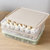 透明带盖饺子鸡蛋盒无分格速冻饺子食物保鲜盒透明PP塑料收纳DS603(绿色 带盖)
