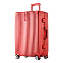 卓恩妮(Jooeenni)防刮铝框拉杆箱行李箱 密码万向轮旅行箱HLH0882B款(白色 28寸)