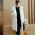 莉妮吉尔2017年冬季加厚中长款连帽纯色长袖棉衣棉服时尚潮流显瘦修身(白色 L)