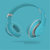 P7 头戴式无线蓝牙耳机 通用型无线立体声插卡音乐通话运动蓝牙耳机 FM收音功能 苹果 三星 华为 小米 电脑 电视(青色)
